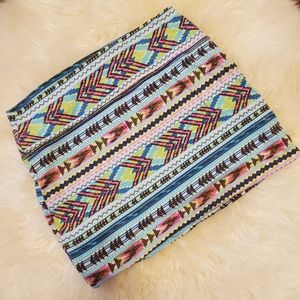 2/$10 Living Doll Aztec Mini Skirt